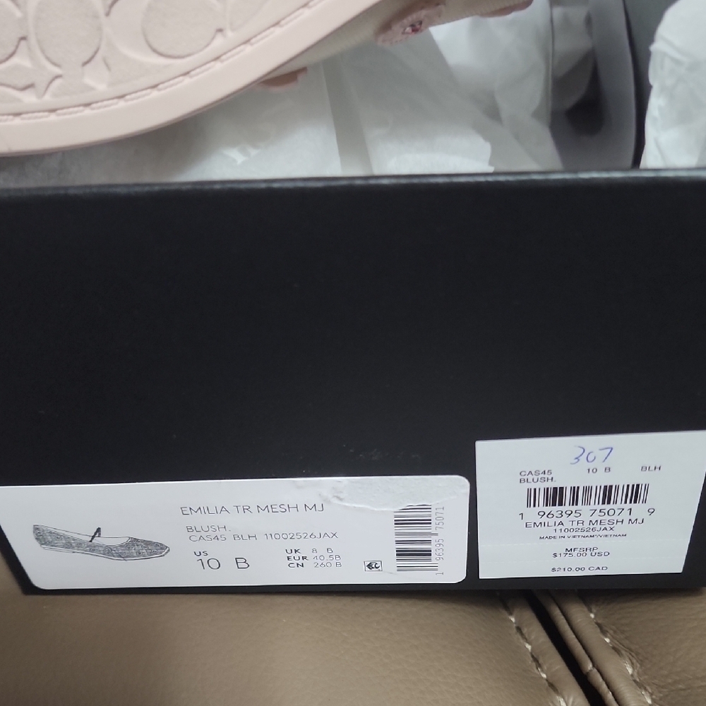 Coach Emilia Tea Rose Mesh Flats - Picture 2 of 3